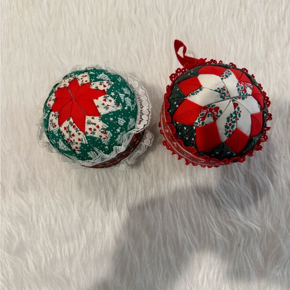 Vintage Set Of Two Handcrafted Christmas Ornaments - Picture 2 of 6